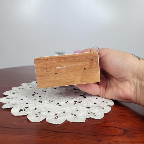 Primitive Wood Angel Figurine American Flag Stars Stars & Stripes Folk Art VTG - Picture 11 of 14